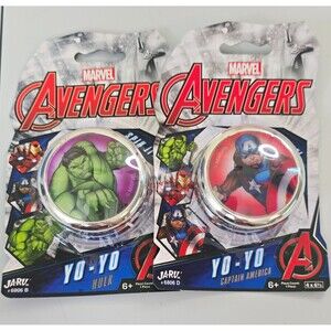 (B11) JA-RU Marvel Avengers 2-Pack Yo-Yos Hulk & Captain America Age 6+ 2020